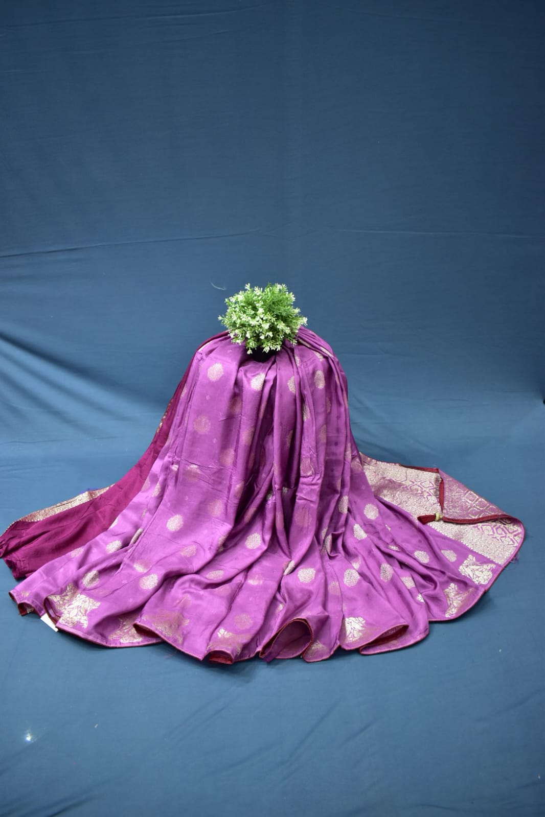 PURPLE &amp;MAROON- MONA SILK SAREE