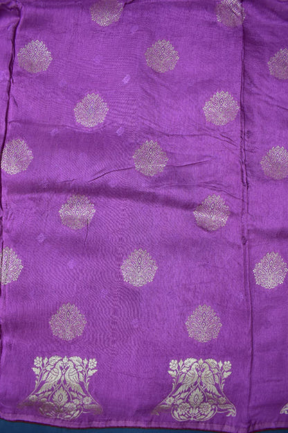 PURPLE &amp;MAROON- MONA SILK SAREE