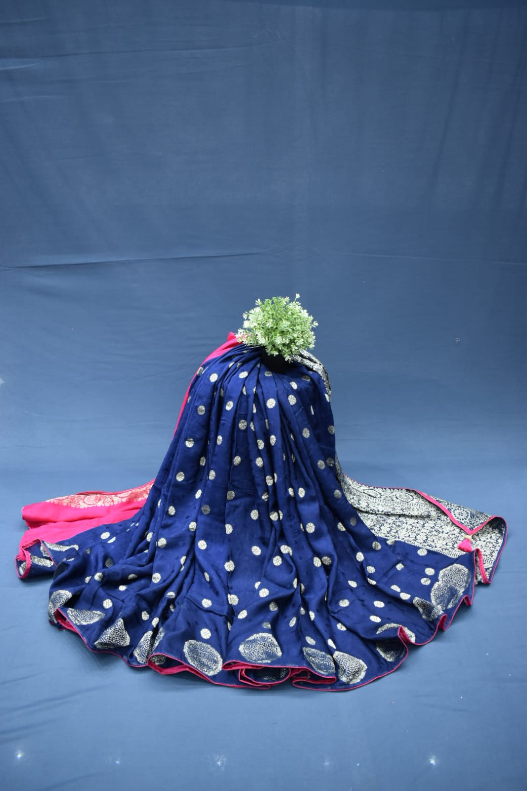 BLUE&amp; PINK- MONA SILK SAREE