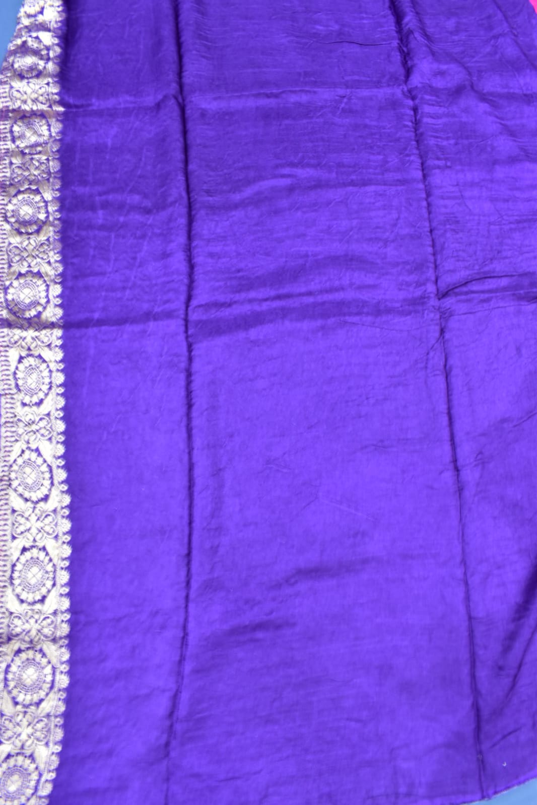 DARK PINK&amp; BLUE- MONA SILK SAREE