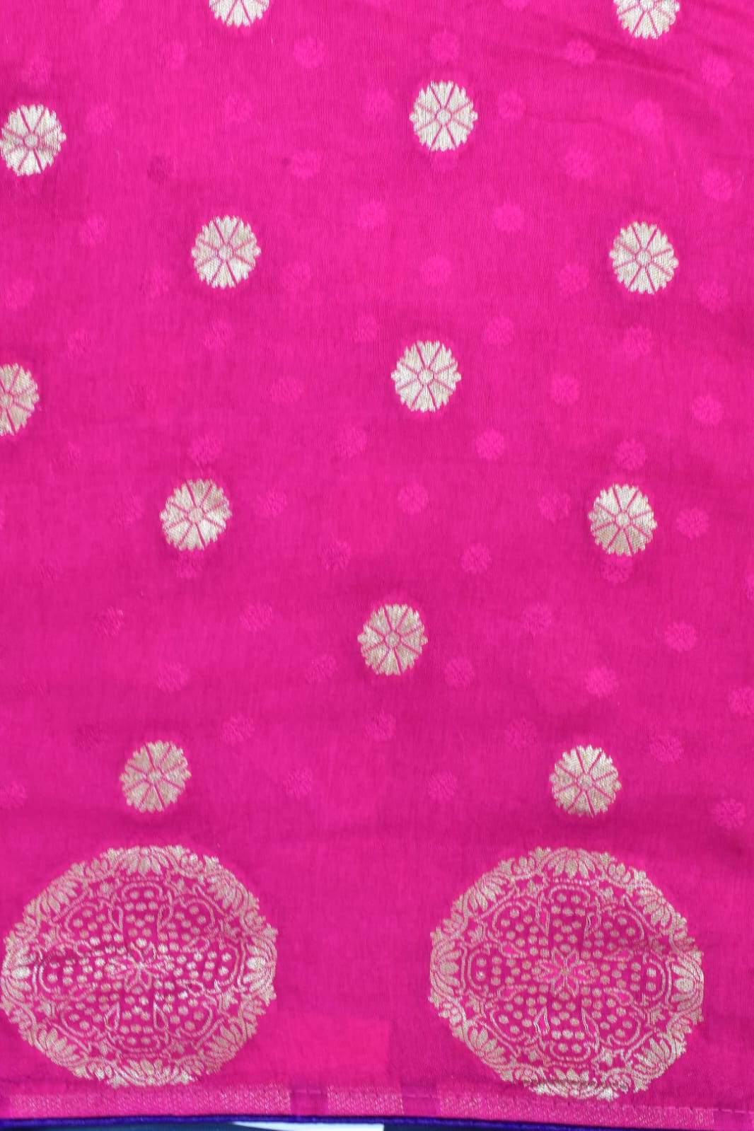 DARK PINK&amp; BLUE- MONA SILK SAREE