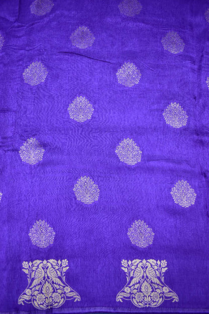 ROYAL BLUE&amp; NAVY BLUE- MONA SILK SAREE