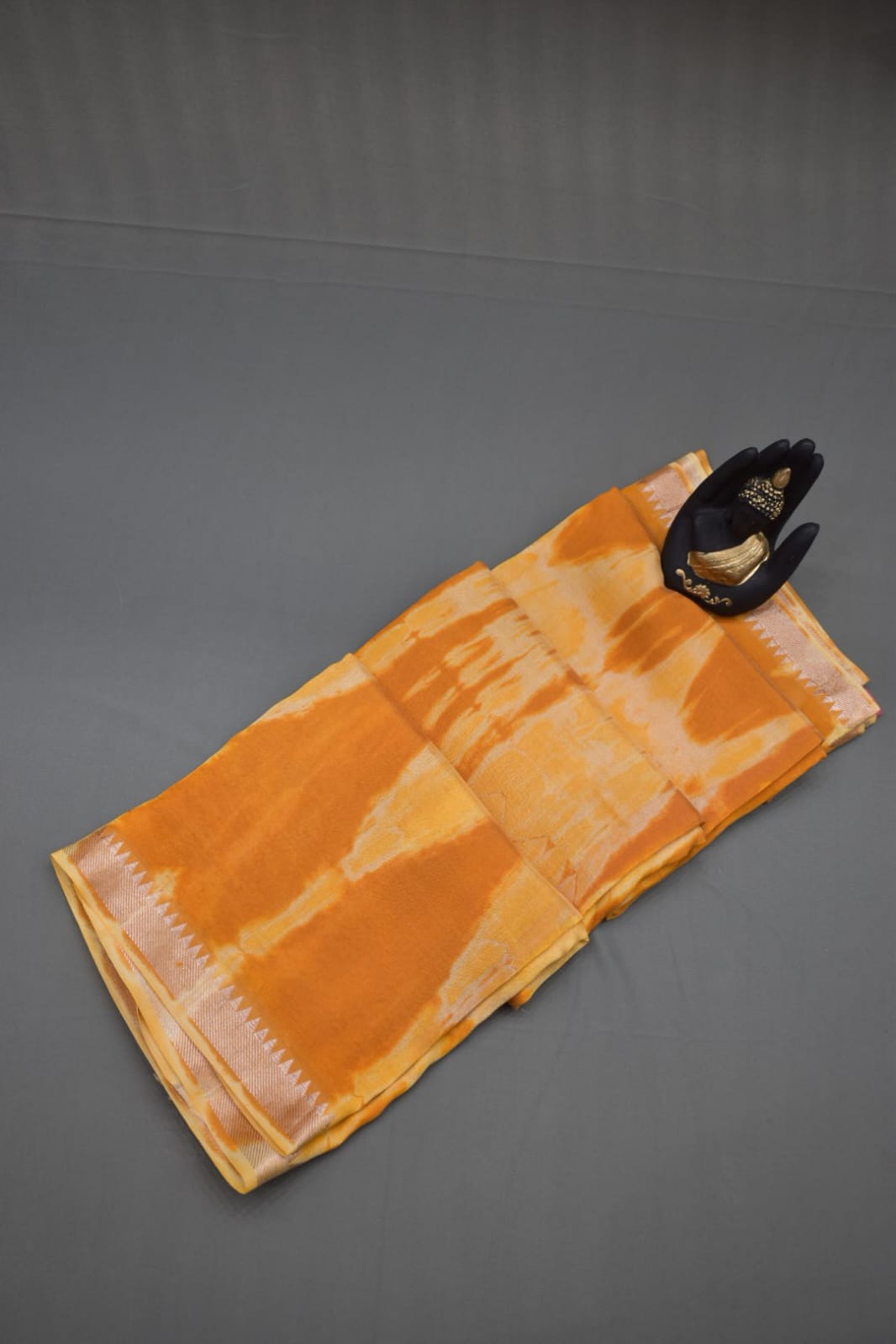 YELLOW- MANGALAGIRI SHIBORI SAREE