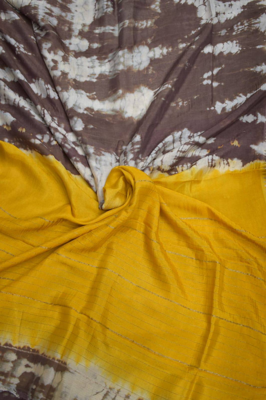 BROWN- MANGALAGIRI SHIBORI SAREE
