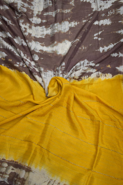BROWN- MANGALAGIRI SHIBORI SAREE