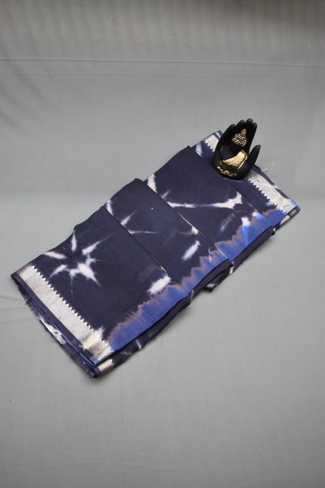 INDIGO BLUE- MANGALAGIRI SHIBORI SAREE
