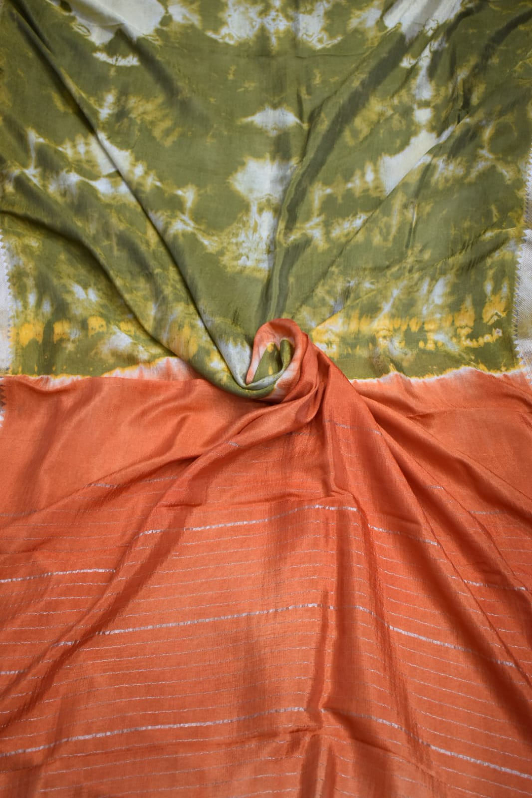 PASTEL GREEN- MANGALAGIRTI SHIBORI SAREE