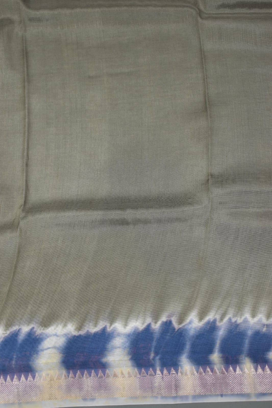 BLUE- MANGALAGIRI SHIBORI SAREE
