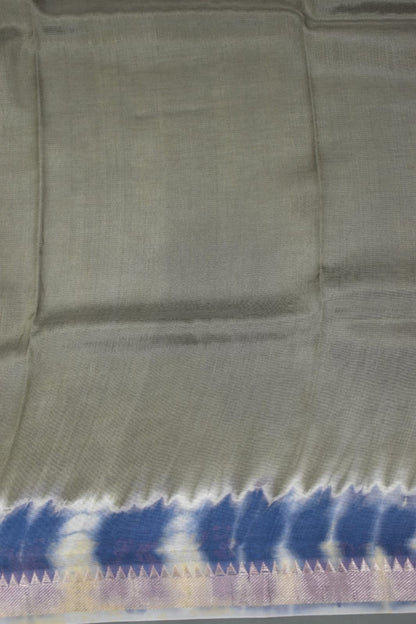 BLUE- MANGALAGIRI SHIBORI SAREE