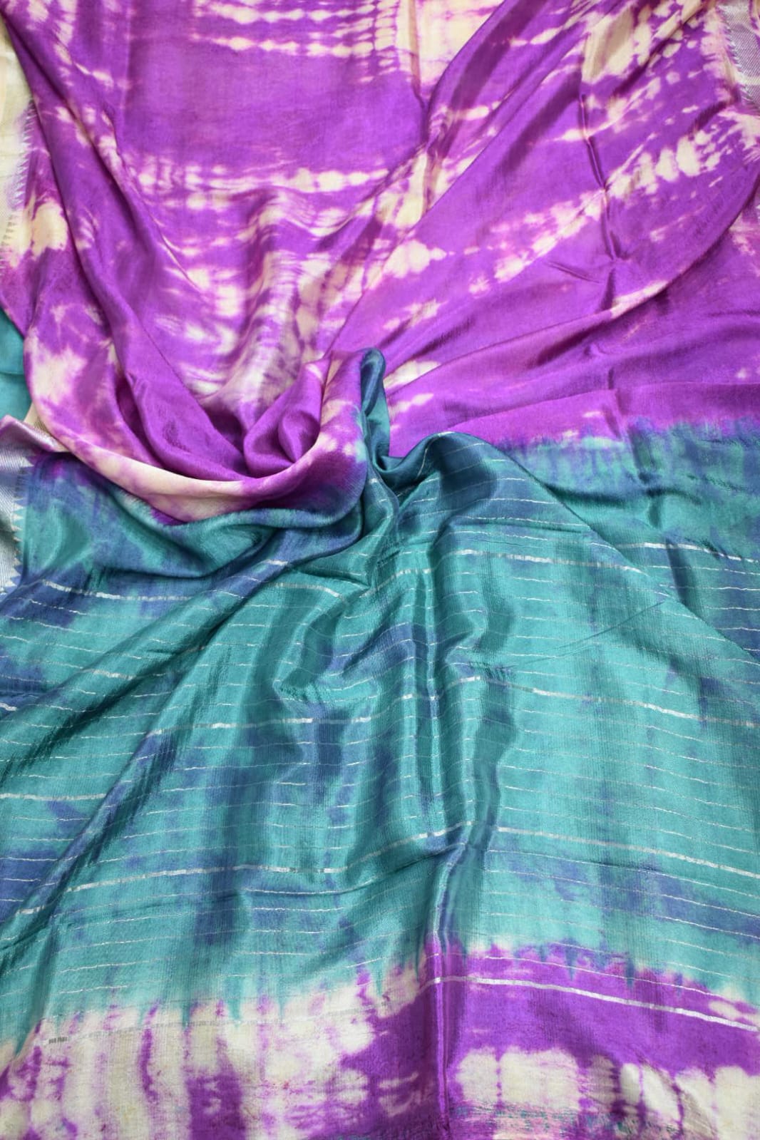 PURPLE- MANGALAGIRI SHIBORI SAREE