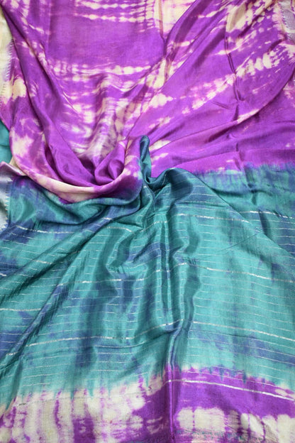 PURPLE- MANGALAGIRI SHIBORI SAREE