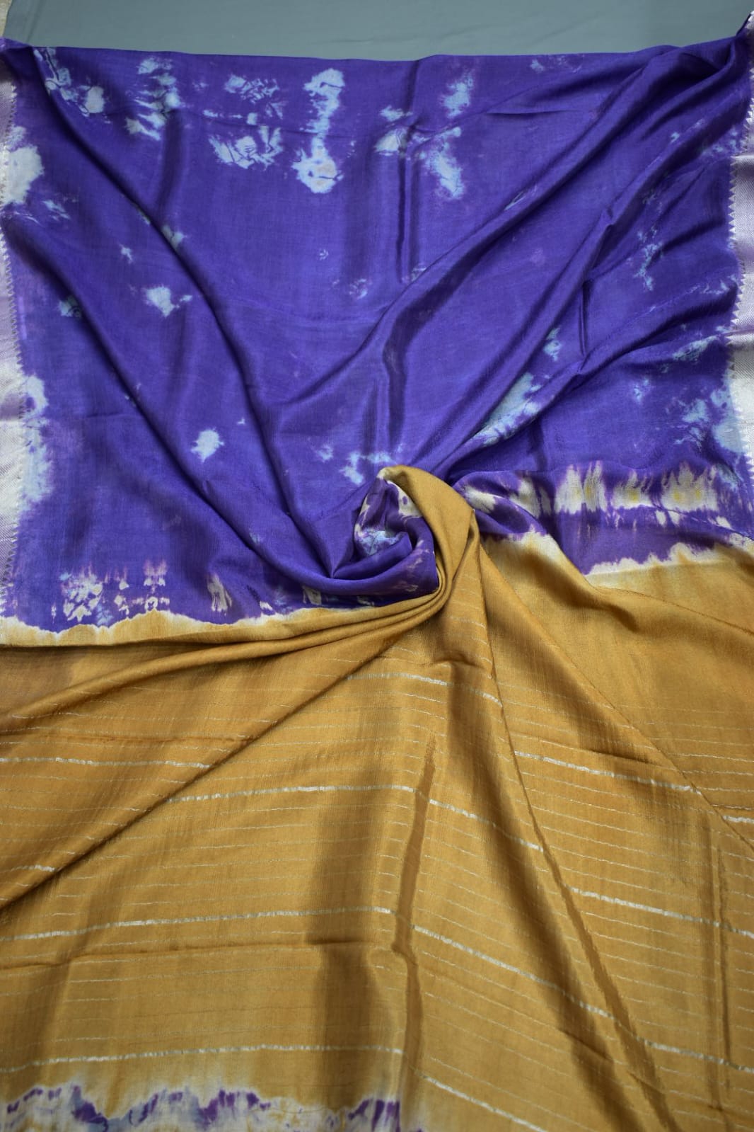 VIOLET- MANGALAGIRI SHIBORI SAREE