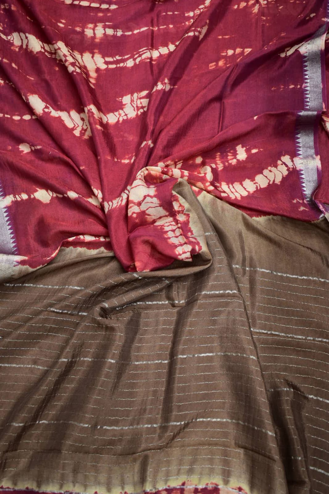 RED- MANGALAGIRI SHIBORI SAREE