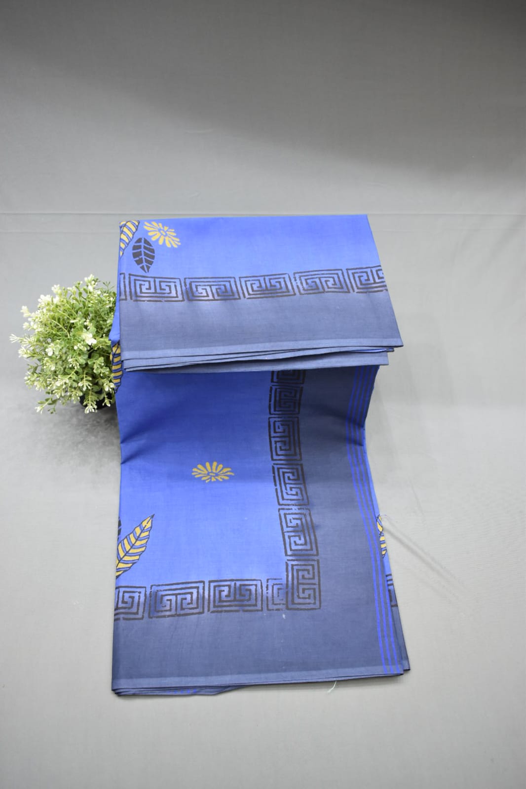 DARK BLUE- PMR COTTON SAREE