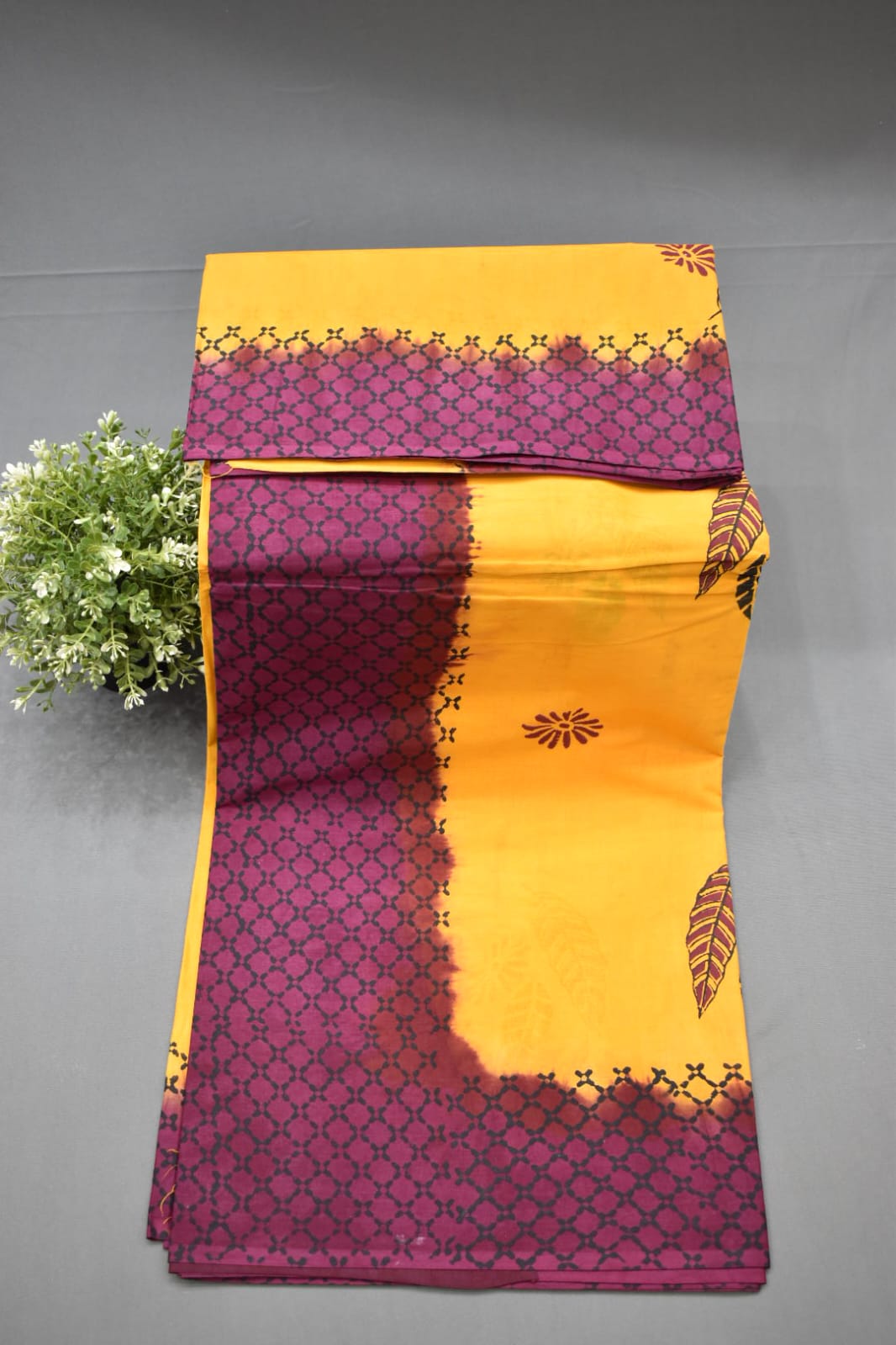 YELLOW- PMR COTTON SAREE
