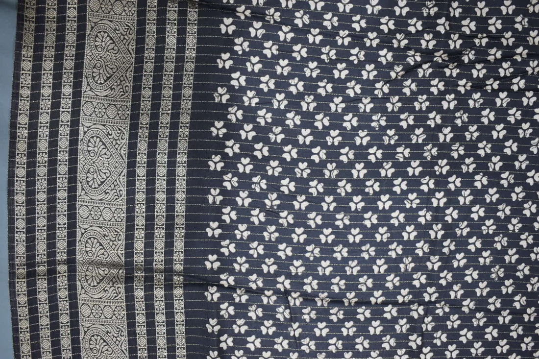 BROWN- KALAMKARI PRINT CHANDERI SAREE