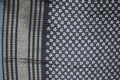 BROWN- KALAMKARI PRINT CHANDERI SAREE