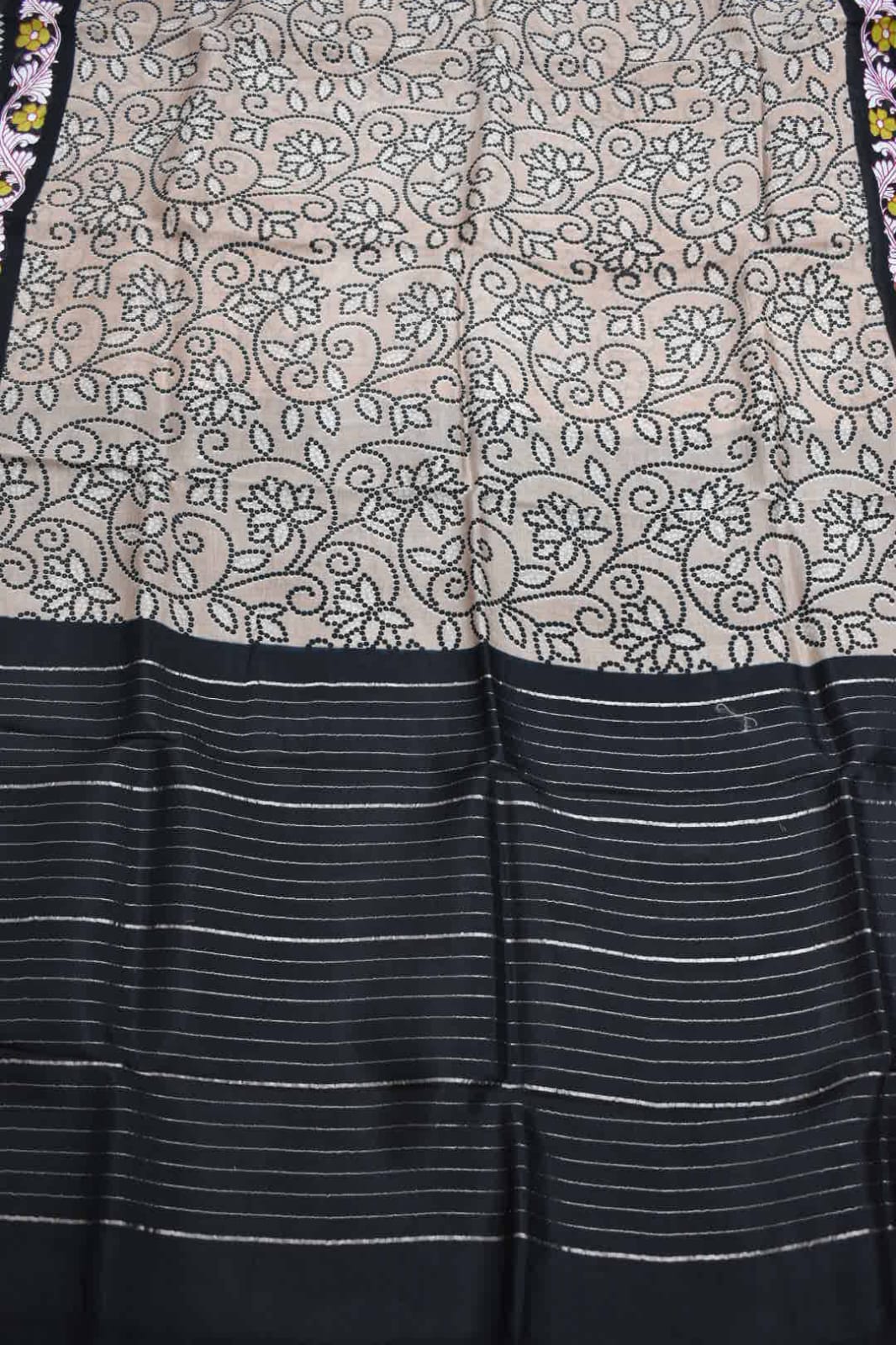 LIGHT BROWN- MANGALAGIRI SAREE DIGITAL PRINT