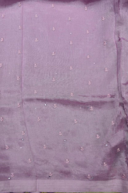 LIGHT PURPLE - MANGALAGIRI SAREE WITH ALLOVER CHIP WORK