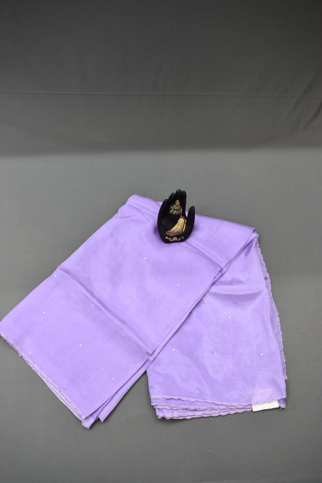 LIGHT BLUE - MANGALAGIRI SAREE WITH ALLOVER CHIP WORK