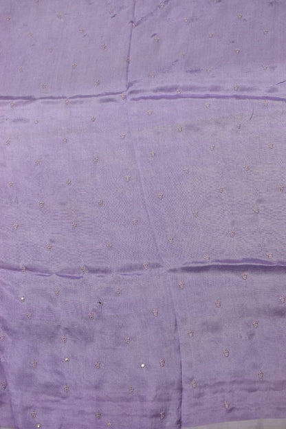 LIGHT BLUE - MANGALAGIRI SAREE WITH ALLOVER CHIP WORK