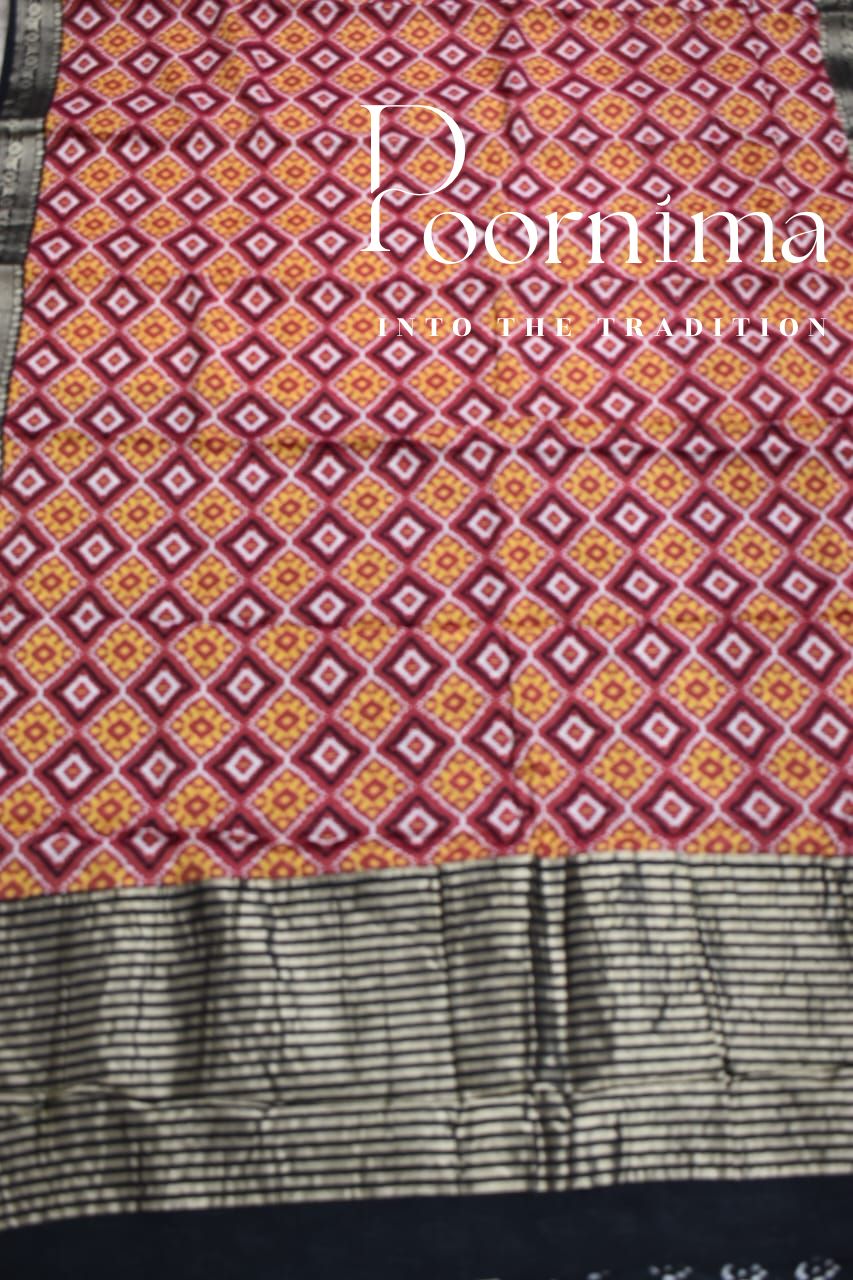 RED- FANCY SAREE WITH BLOUSE PIECE