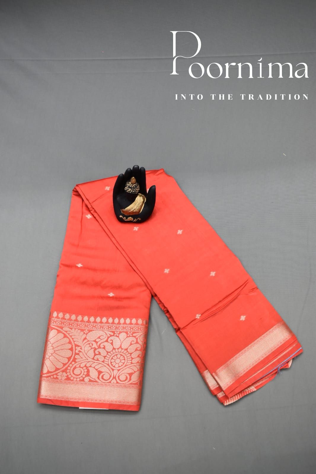 LIGHT ORANGE- FANCY SAREE WITH BLOUSE PIECE