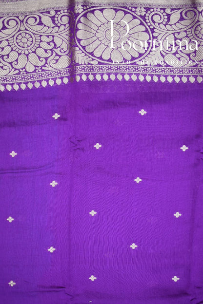 BRIGHT PURPLE- FANCY SAREE WITH BLOUSE PIECE