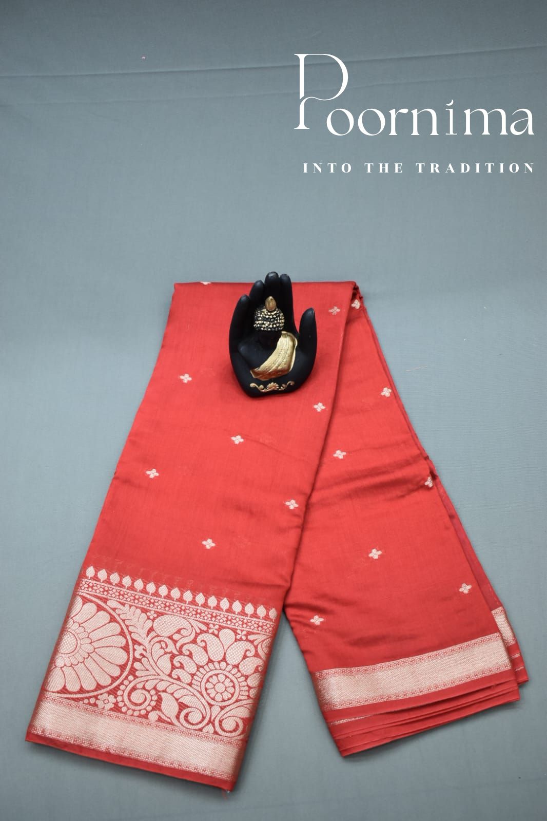 DARK RED- FANCY SAREE WITH BLOUSE PIECE