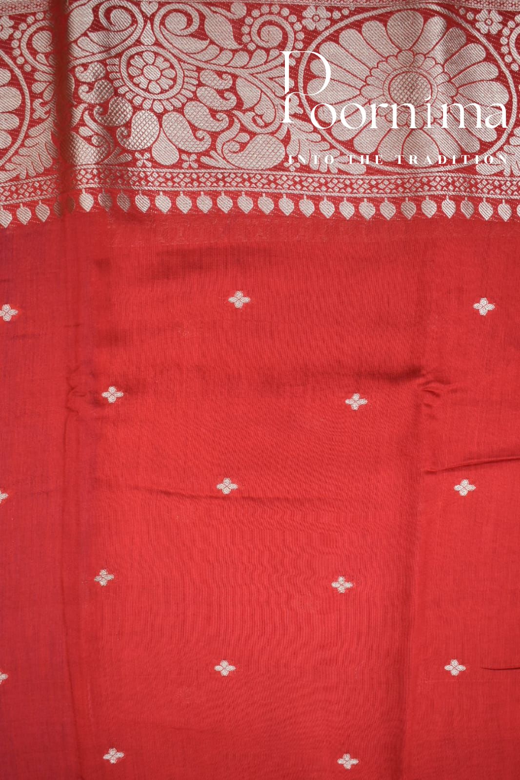 DARK RED- FANCY SAREE WITH BLOUSE PIECE