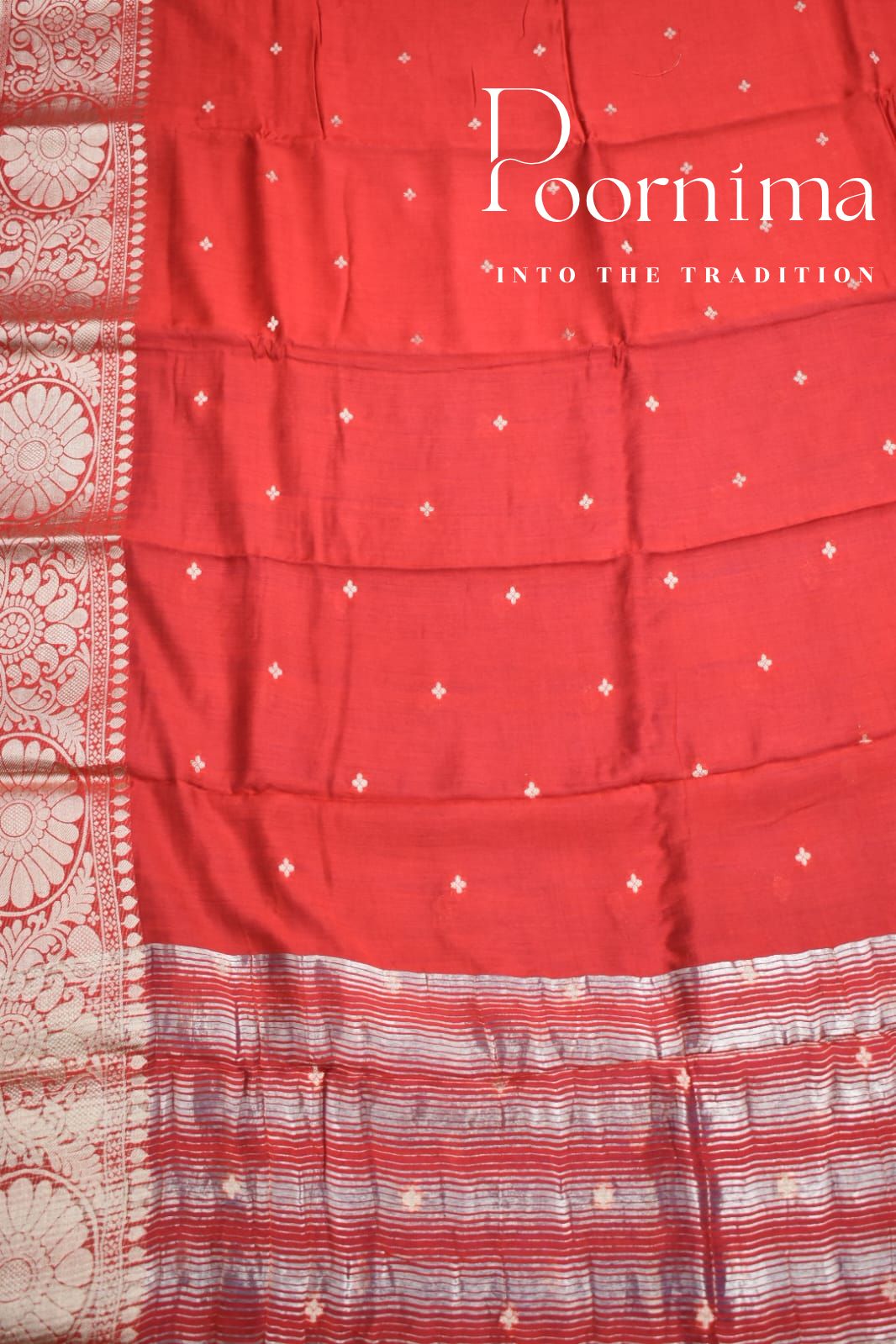 DARK RED- FANCY SAREE WITH BLOUSE PIECE