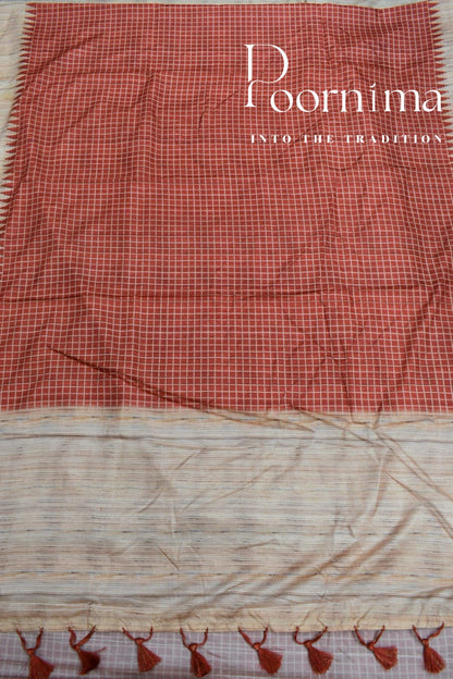 ORANGE- FANCY SAREE WITH BLOUSE PIECE