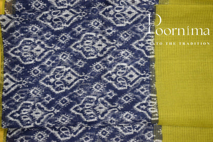 BLUE- JP KOTA SAREE WITH BLOUSE PIECE