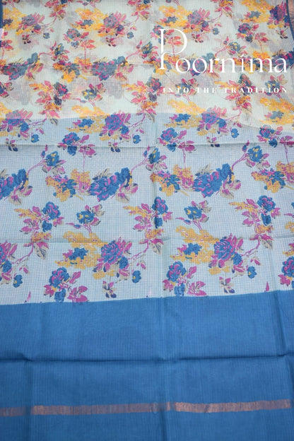 MINT GREEN- JP KOTA SAREE WITH BLOUSE PIECE