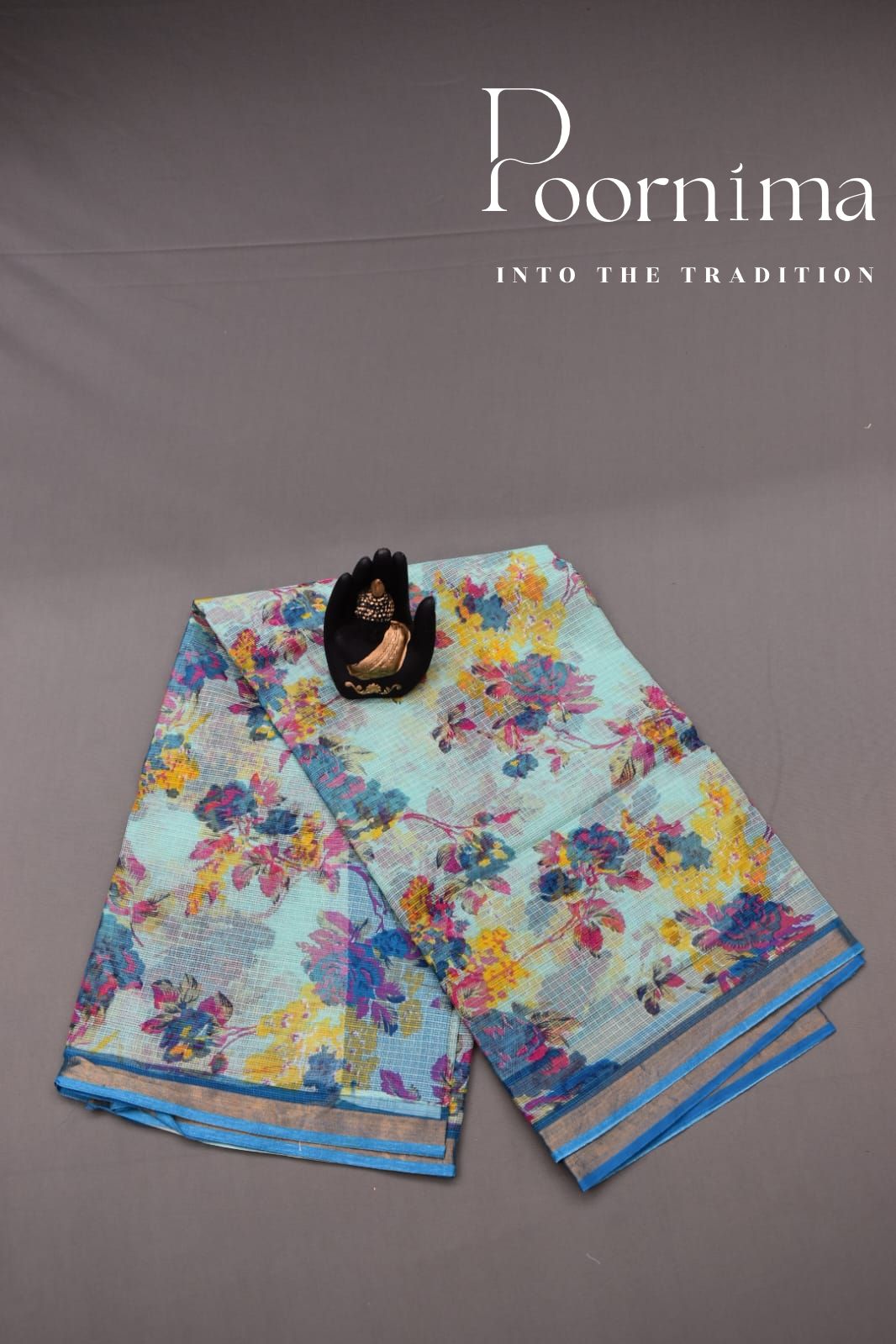 MINT GREEN- JP KOTA SAREE WITH BLOUSE PIECE