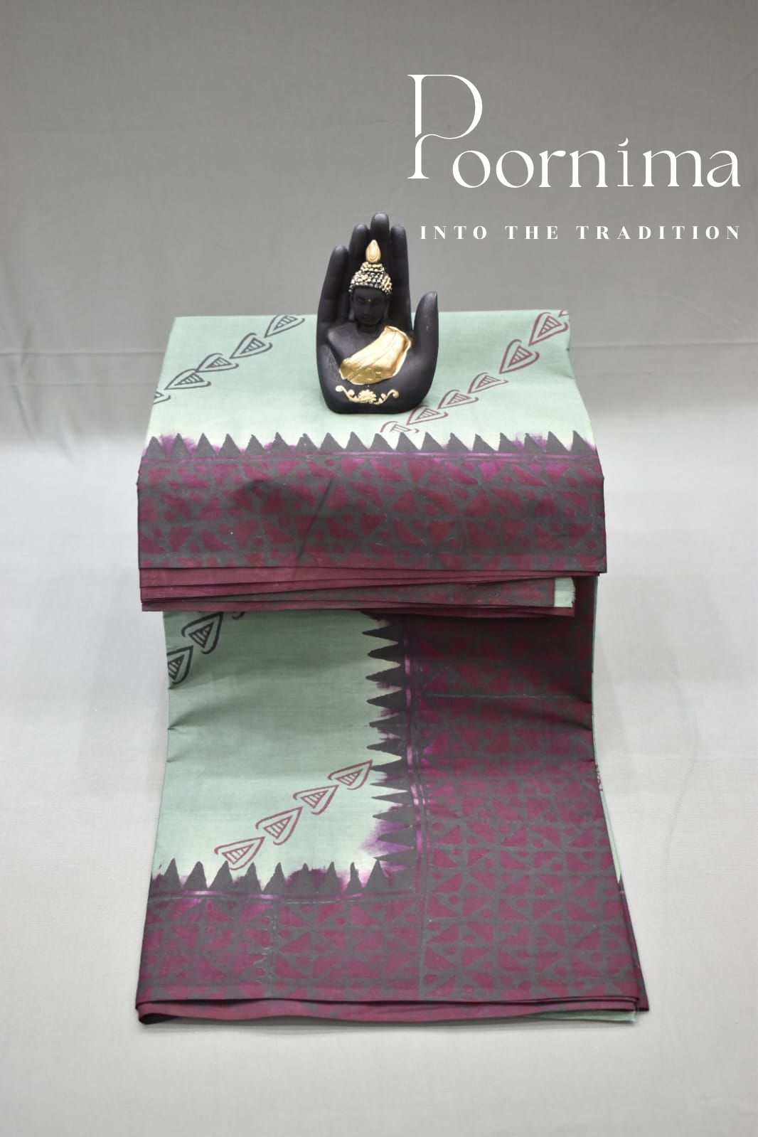 FERN GREEN- PMR COTTON SAREE