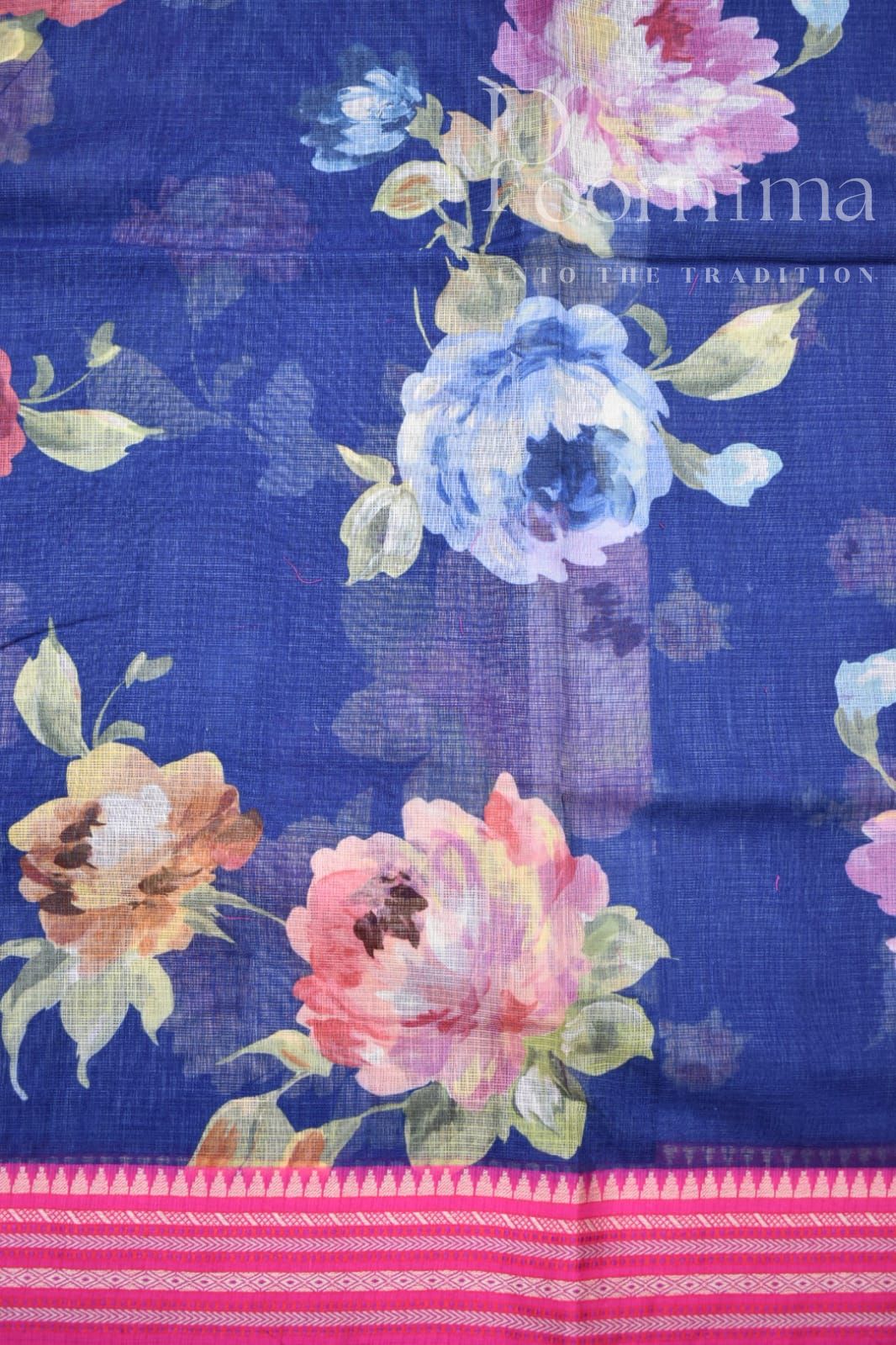 BLUE-KOTA VIDARBHA BORDER SAREE