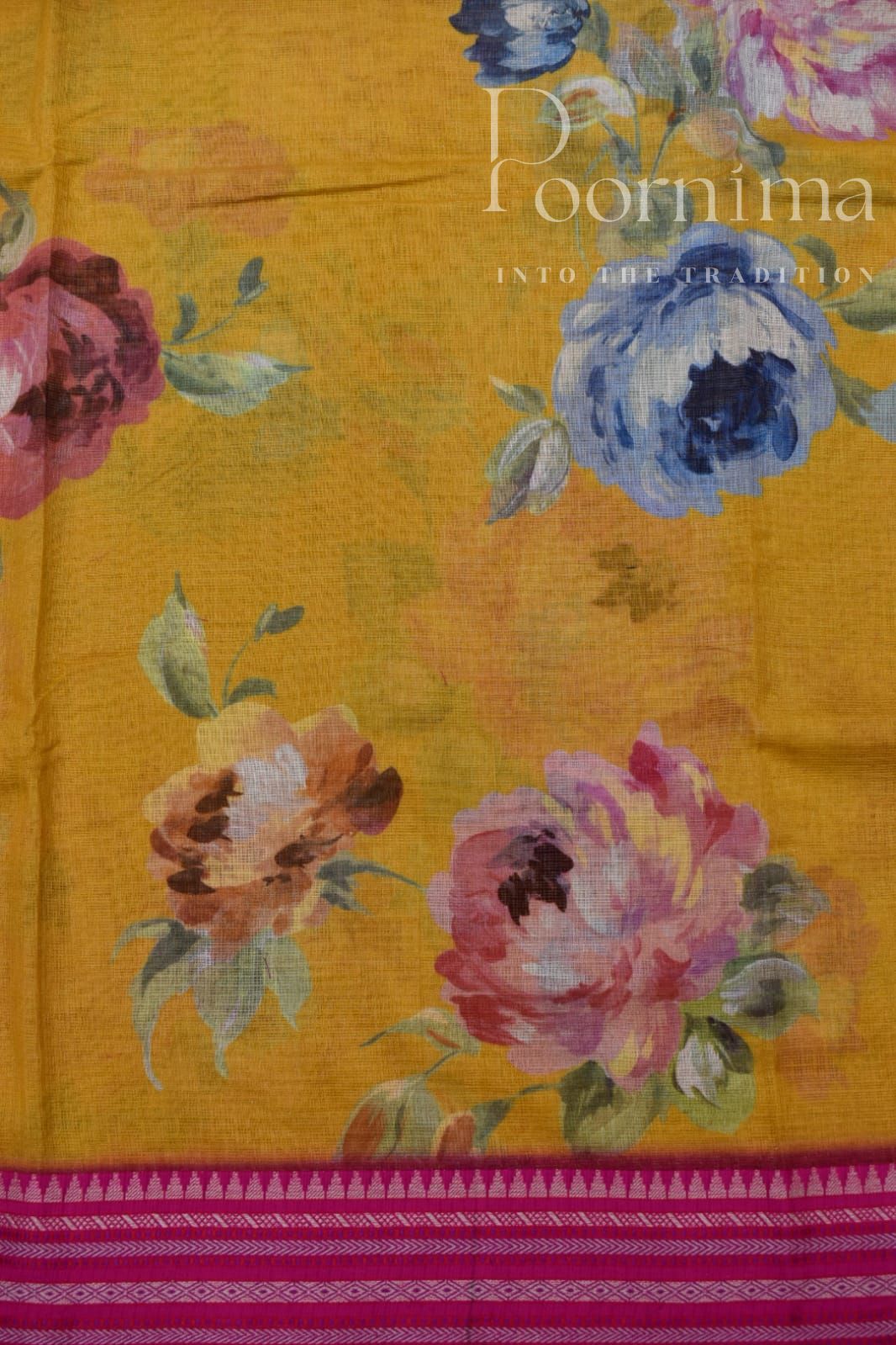 YELLOW-KOTA VIDARBHA  BORDER SAREES