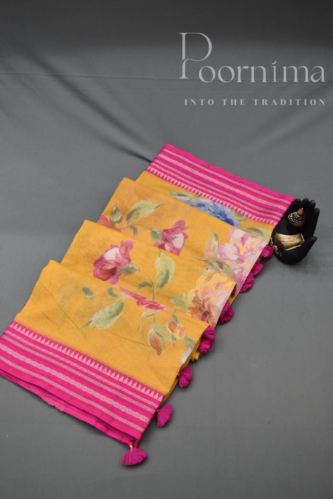 YELLOW-KOTA VIDARBHA  BORDER SAREES