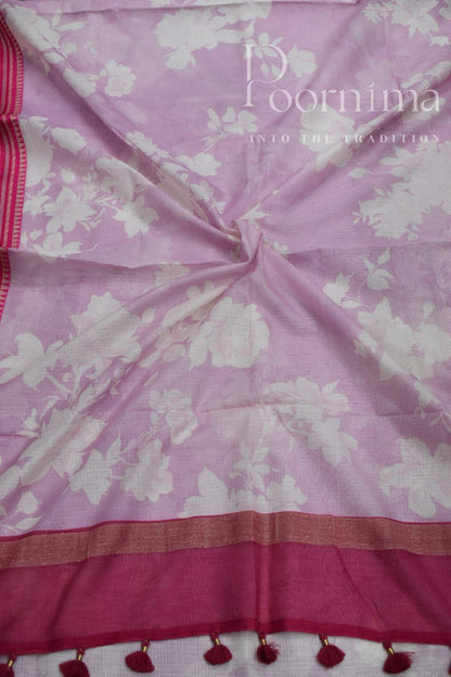 LIGHT PINK-KOTA VIDARBHA  BORDER SAREES