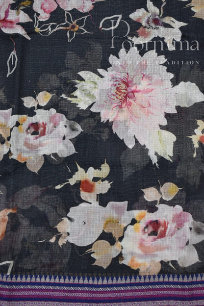 BLACK-KOTA VIDARBHA  BORDER SAREES