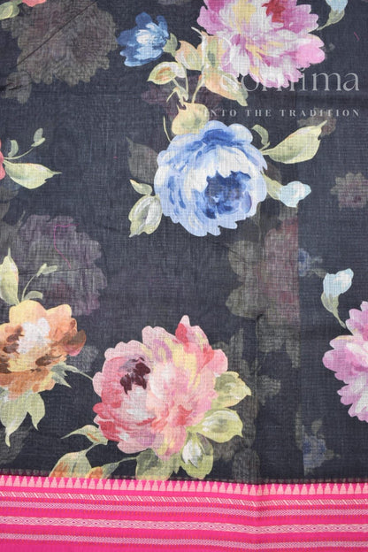 BLACK-KOTA VIDARBHA  BORDER SAREES