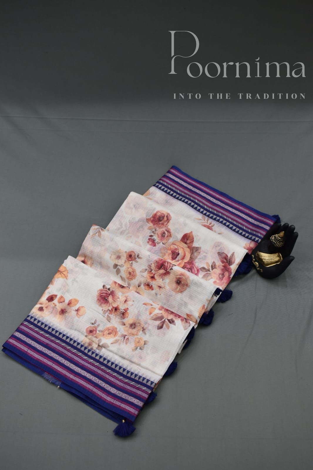 CREAM-KOTA VIDARBHA  BORDER SAREES