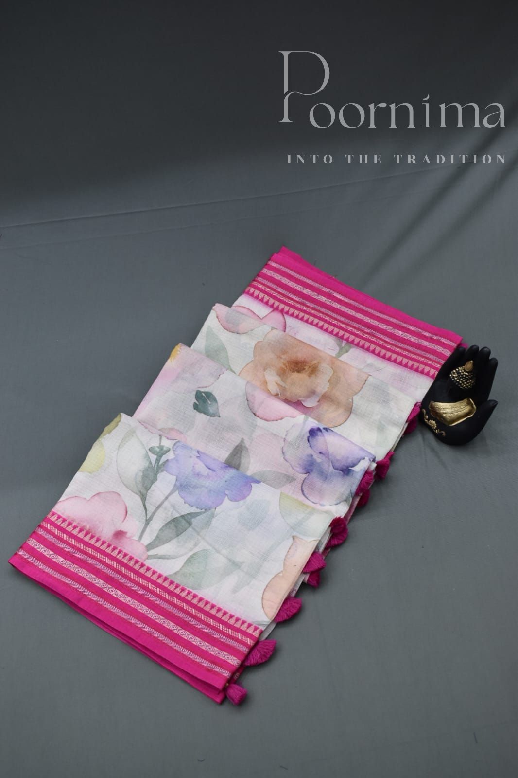 WHITE-KOTA VIDARBHA  BORDER SAREES