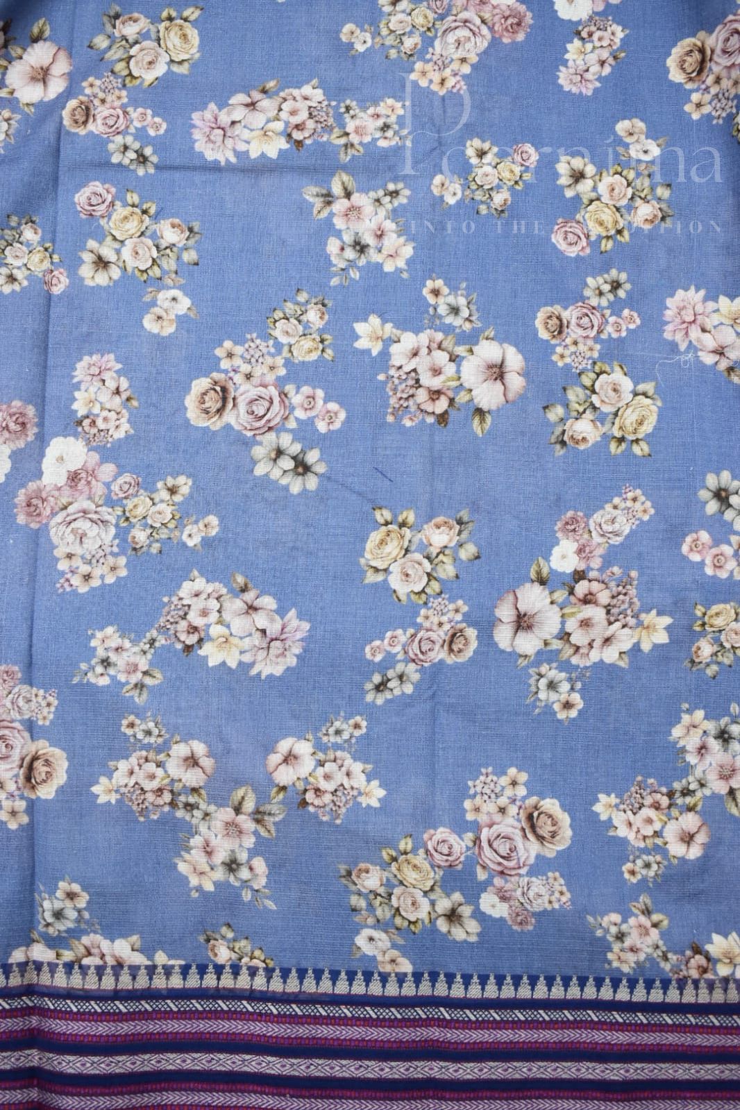 BLUE- KOTA VIDARBHA BORDER SAREE