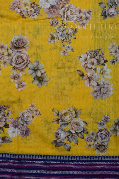 YELLOW- KOTA VIDARBHA BORDER SAREE