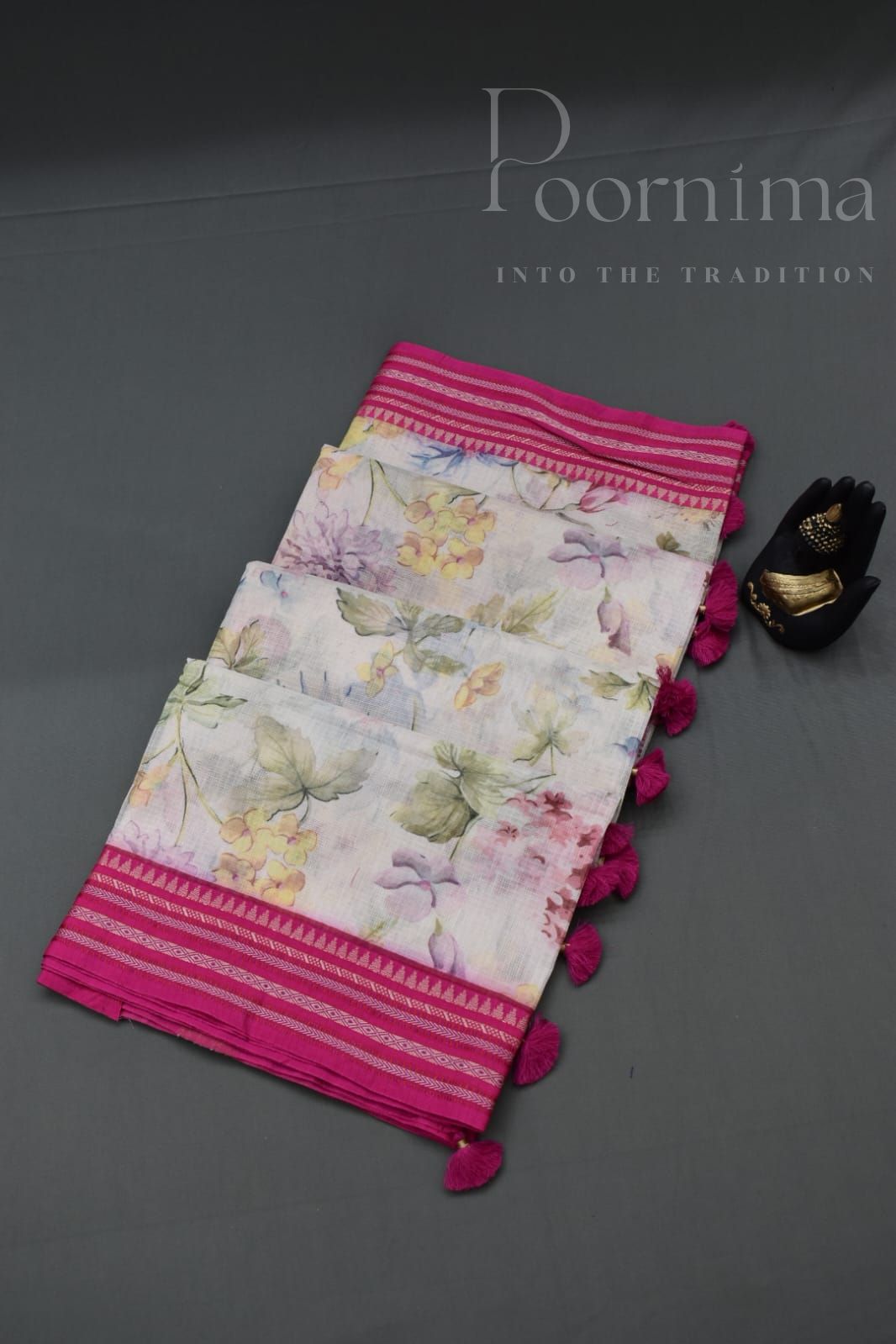 HALF WHITE- KOTA VIDARBHA BORDER SAREE