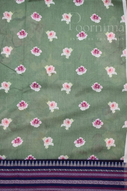 GREEN- KOTA VIDARBHA BORDER SAREE