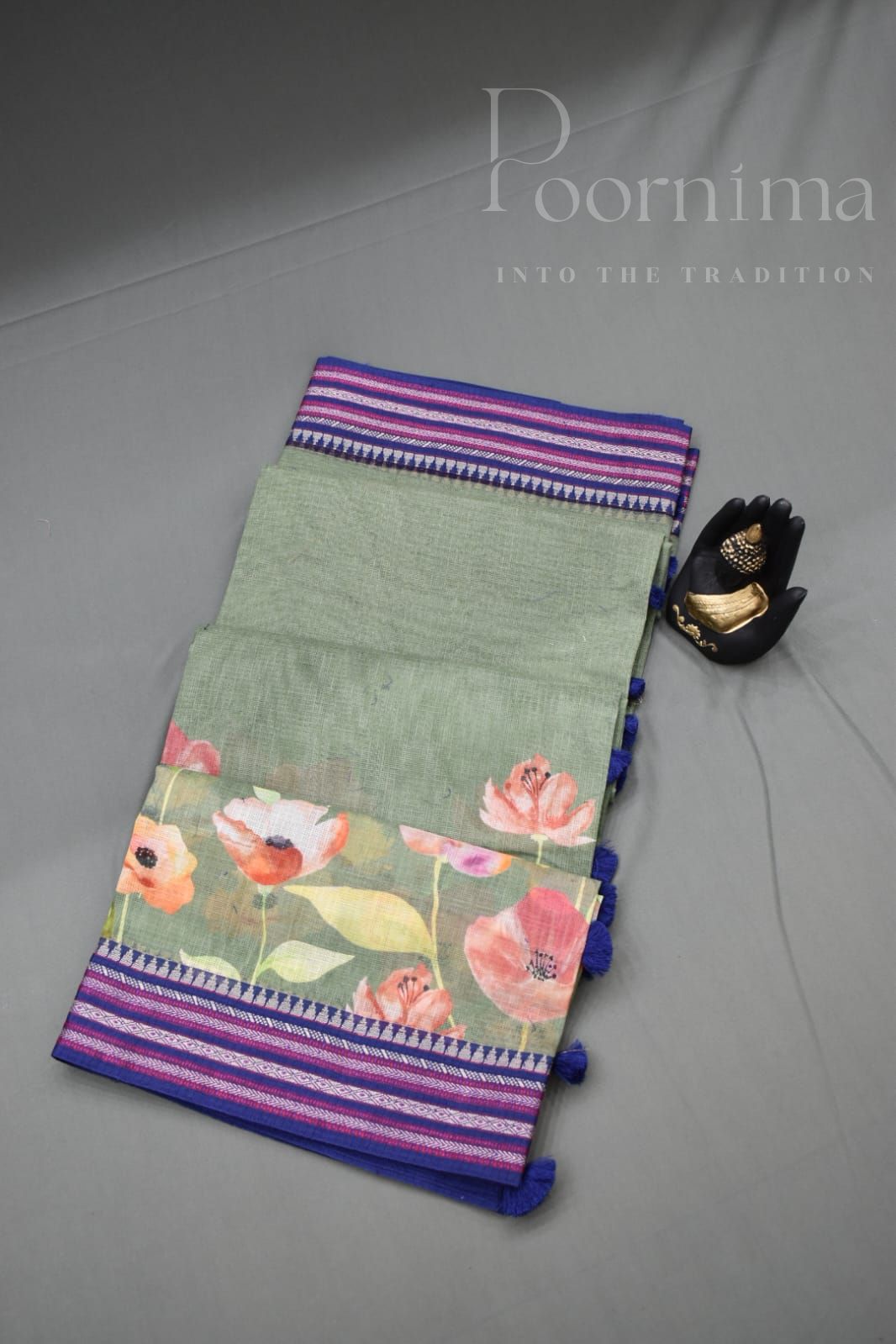 PISTA GREEN- KOTA VIDARBHA BORDER SAREE