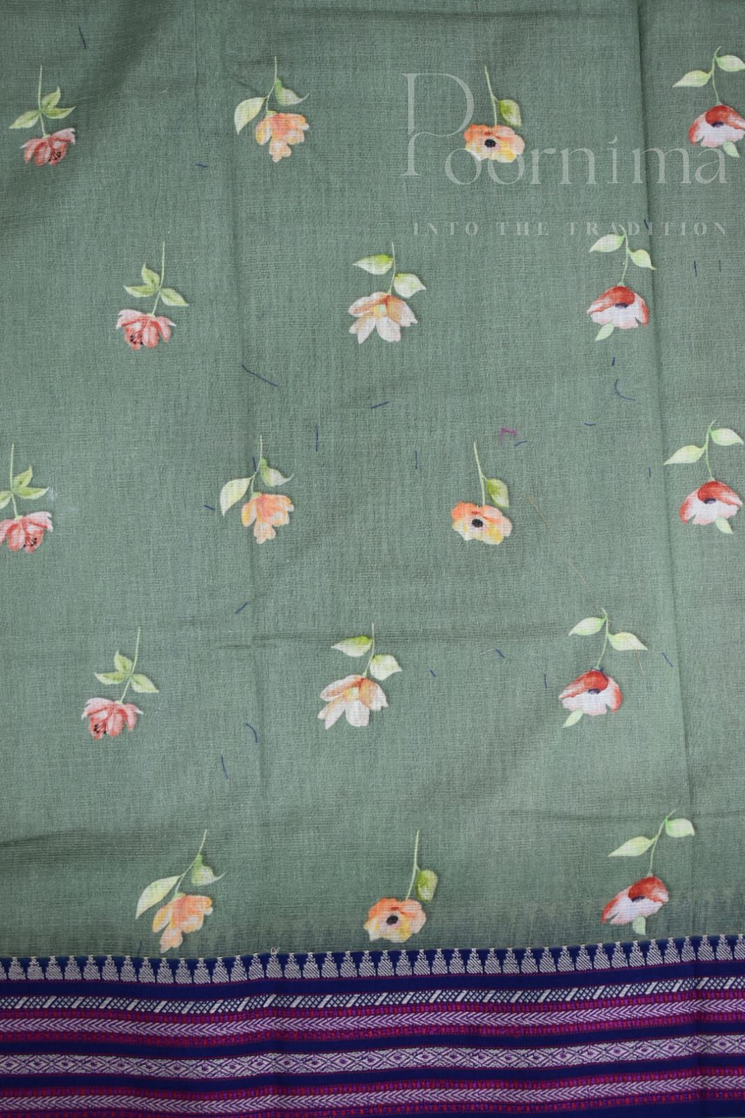 PISTA GREEN- KOTA VIDARBHA BORDER SAREE